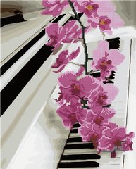 Фото Алмазні картини-розмальовки Орхідея на фортепіано (GZS1142) (Без коробки) від інтернет-магазину картин-розмальовок Sylarozumu.com.ua