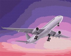 Фото Картина за номерами Літак в небі (BS52838) (Без коробки) від інтернет-магазину картин-розмальовок Sylarozumu.com.ua
