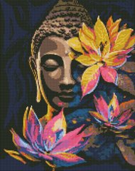 Фото Мозаїка алмазна Будда з лотосами ©art_selena_ua Ідейка (AMO7799) від інтернет-магазину рукоділля Sylarozumu.com.ua