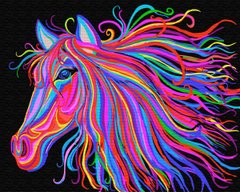 Фото Полотно для малювання Райдужний кінь (BRM29429) від інтернет-магазину картин-розмальовок Sylarozumu.com.ua