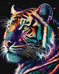 Фото Картина за номерами Фантастичний тигр з фарбами металік extra ©art_selena_ua (KH6527) Ідейка від інтернет-магазину картин-розмальовок Sylarozumu.com.ua
