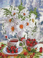 Фото Алмазна картина Ромашки й ягоди Rainbow Art (EJ1383) від інтернет-магазину рукоділля Sylarozumu.com.ua