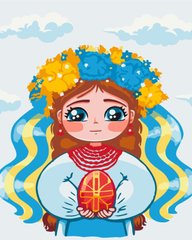 Фото Картина Розмальовка Маленька україночка ©Ольга Бородай (BSM-B53155) від інтернет-магазину картин-розмальовок Sylarozumu.com.ua