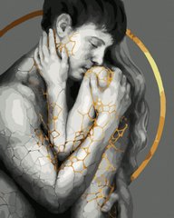 Фото Розмальовка для дорослих Кохання (золоті фарби) (BJX1095) від інтернет-магазину картин-розмальовок Sylarozumu.com.ua