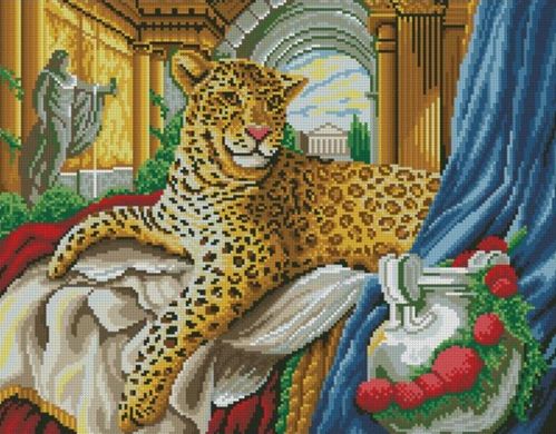 Фото Картина из страз Королевский леопард (39 х 50 см) Dream Art (DA-31685, Без подрамника) от интернет-магазина рукоделия Sylarozumu.com.ua