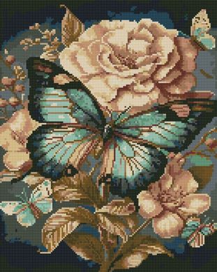 Фото Картина алмазами Метелик на троянди НікіТошка (GJ6351) від інтернет-магазину рукоділля Sylarozumu.com.ua