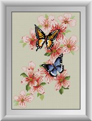 Фото Картина з страз Метелики (повна зашивання, квадратні камені) Dream Art (DA-30118) від інтернет-магазину рукоділля Sylarozumu.com.ua