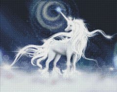 Фото Картина зі страз Білий єдиноріг Ідейка (AMO7169) від інтернет-магазину рукоділля Sylarozumu.com.ua