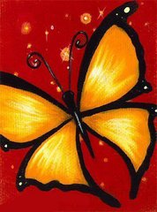Фото Картина з страз Жовтий метелик ТМ Алмазна мозаіка (DM-116) від інтернет-магазину рукоділля Sylarozumu.com.ua