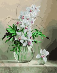 Фото Картина Розмальовка Орхідеї у вазі (BGZS1195) (Без коробки) від інтернет-магазину картин-розмальовок Sylarozumu.com.ua