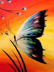 Фото Картина з страз Метелик на заході ТМ Алмазна мозаіка (DMF-183) від інтернет-магазину рукоділля Sylarozumu.com.ua