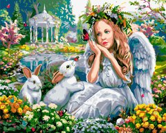 Фото Картина за номерами Мрійливий ангел (AS0581) ArtStory від інтернет-магазину картин-розмальовок Sylarozumu.com.ua