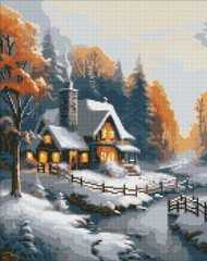 Фото Алмазна картина Зимовий будиночок з голограмними стразами (AB) ©art_selena_ua Ідейка (AMO7831) від інтернет-магазину рукоділля Sylarozumu.com.ua