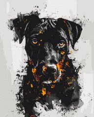 Фото Картина за номерами Вогняний пес (BSM-B53929) від інтернет-магазину картин-розмальовок Sylarozumu.com.ua