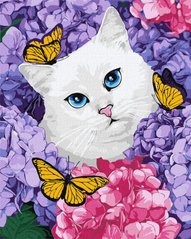 Фото Картина за номерами Білосніжний котик ©Kira Corporal (KH6537) Ідейка від інтернет-магазину картин-розмальовок Sylarozumu.com.ua