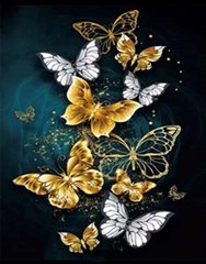 Фото Картина з страз Золоті метелики Діамантові ручки (GU_178362) від інтернет-магазину рукоділля Sylarozumu.com.ua