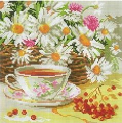 Фото Алмазна картина Ромашковий чай Алмазна мозаіка (DDF001) від інтернет-магазину рукоділля Sylarozumu.com.ua