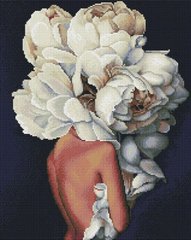 Фото Алмазная мозаика Дама с пионом ColorArt (CLR-PSP111, На подрамнике) от интернет-магазина рукоделия Sylarozumu.com.ua