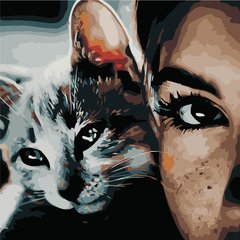 Фото Картина за номерами Очі кішки (AS0505) ArtStory (Без коробки) від інтернет-магазину картин-розмальовок Sylarozumu.com.ua