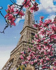 Фото Алмазна живопис Париж в магноліях BrushMe (GF4814) від інтернет-магазину рукоділля Sylarozumu.com.ua