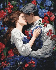 Фото Картина за номерами Поцілунок у квітучому саду (BSM-B53897) від інтернет-магазину картин-розмальовок Sylarozumu.com.ua