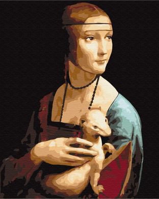 Фото Раскраски по номерам Дама с горностаем. Леонардо да Винчи (BS29285) (Без коробки) от интернет-магазина картин-раскрасок Sylarozumu.com.ua