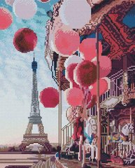 Фото Картина из страз Воздушные шарики и Париж ColorArt (CLR-PSP082, На подрамнике) от интернет-магазина рукоделия Sylarozumu.com.ua
