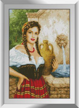 Фото Картина з страз Дівчина з глечиком Dream Art (DA-31321) від інтернет-магазину рукоділля Sylarozumu.com.ua