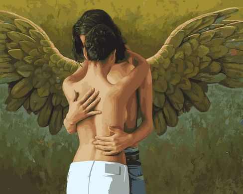 Фото Картина по номерам Поцелуй ангела (VP1419) Babylon от интернет-магазина картин-раскрасок Sylarozumu.com.ua