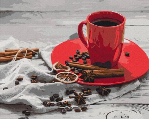 Фото Картина по номерам Кофе с кардамоном (BS52591) (Без коробки) от интернет-магазина картин-раскрасок Sylarozumu.com.ua