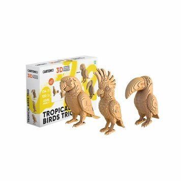 Картонний 3Д пазл Тіро тропічних птахів CARTONIC (CARTTRIOBIRDS)
