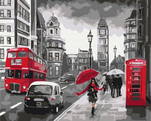 Фото Раскраски по номерам Дождливый Лондон (BSM-B34828) от интернет-магазина картин-раскрасок Sylarozumu.com.ua