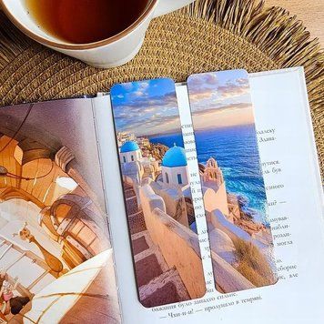 Мечт и Действий Закладка для книг Art bm-163 Запад на Санторини