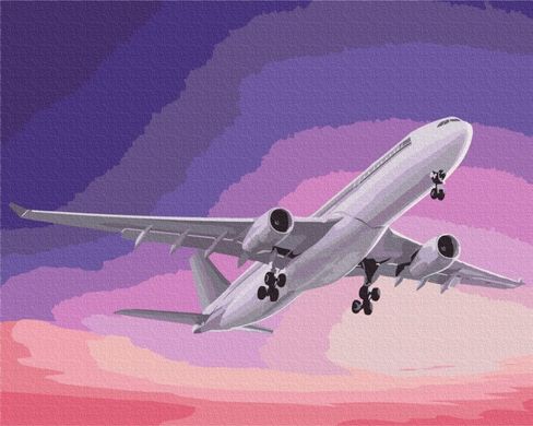 Фото Рисование по номерам Самолет в небе (BSM-B52838) от интернет-магазина картин-раскрасок Sylarozumu.com.ua
