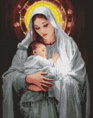 Фото Картина мозаїка Ніжність матері з голограмними стразами (AB) ©art_selena_ua Ідейка (AMO7972) від інтернет-магазину рукоділля Sylarozumu.com.ua