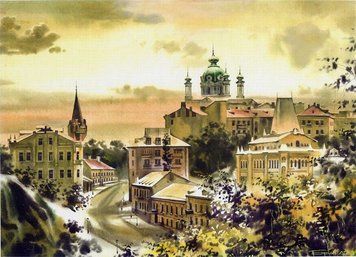 Фото Картина из страз Вид с Замковой горы худ. Брандт Диамантовые ручки (GU_189640, На подрамнике) от интернет-магазина рукоделия Sylarozumu.com.ua