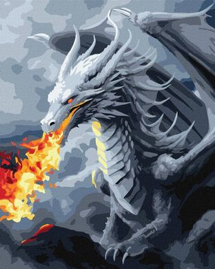 Фото Розмальовки за номерами Вогнедишний дракон ©art_selena_ua (KH6561) Ідейка від інтернет-магазину картин-розмальовок Sylarozumu.com.ua