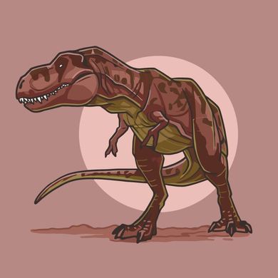 Фото Розмальовка по номерах Тиранозавр червоний (ACR-15023-AC) ArtCraft (Без коробки) від інтернет-магазину картин-розмальовок Sylarozumu.com.ua