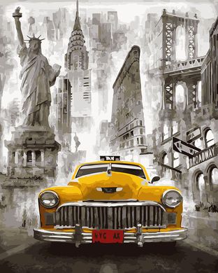 Фото Картина за номерами Нью-Йоркське таксі (BK-GX23370) (Без коробки) від інтернет-магазину картин-розмальовок Sylarozumu.com.ua