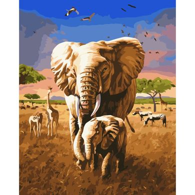 Фото Розмальовка по номерах Жителі Африки (SR-VA-3746) Strateg (Без коробки) від інтернет-магазину картин-розмальовок Sylarozumu.com.ua