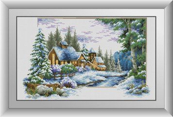 Фото Картина из страз Зимняя тропинка Dream Art (DA-31055, ) от интернет-магазина рукоделия Sylarozumu.com.ua