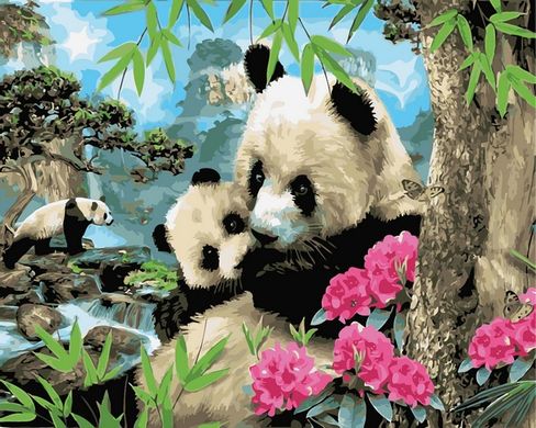 Фото Рисование по номерам Мама панда (VP1448) Babylon от интернет-магазина картин-раскрасок Sylarozumu.com.ua