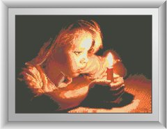 Фото Картина з страз Дівчинка зі свічкою Dream Art (DA-30233) від інтернет-магазину рукоділля Sylarozumu.com.ua