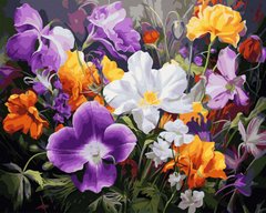 Фото Картини за номерами Кольорові квіти (BRM46486) від інтернет-магазину картин-розмальовок Sylarozumu.com.ua