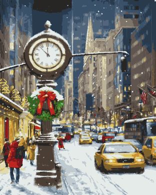 Фото Розмальовка по номерах Зима у Нью-Йорку (ART-B-9204) Artissimo від інтернет-магазину картин-розмальовок Sylarozumu.com.ua