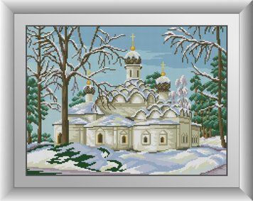 Фото Картина из страз Храм в зимнем лесу Dream Art (DA-30992, ) от интернет-магазина рукоделия Sylarozumu.com.ua