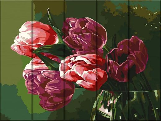 Фото Картина за номерами на дереві Тюльпани (ASW212) ArtStory від інтернет-магазину картин-розмальовок Sylarozumu.com.ua