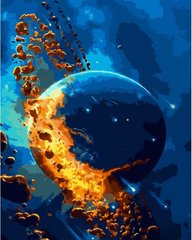 Фото Картина по номерам Космический взрыв (SR-B-GS845) Strateg от интернет-магазина картин-раскрасок Sylarozumu.com.ua