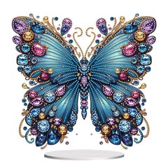 Алмазная мозайка на подставке синая бабочка Никитошка (PID118)
