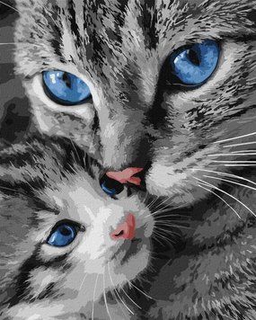 KHO6945 Розмальовки за номерами Муркотлива мама &copy;art_selena_ua 40 х 50 см Ідейка